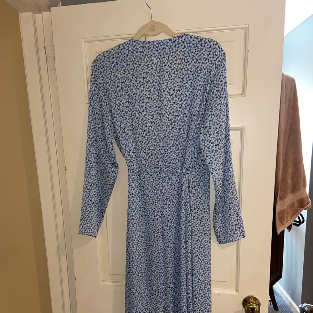 H&M floral blue print maxi dress.